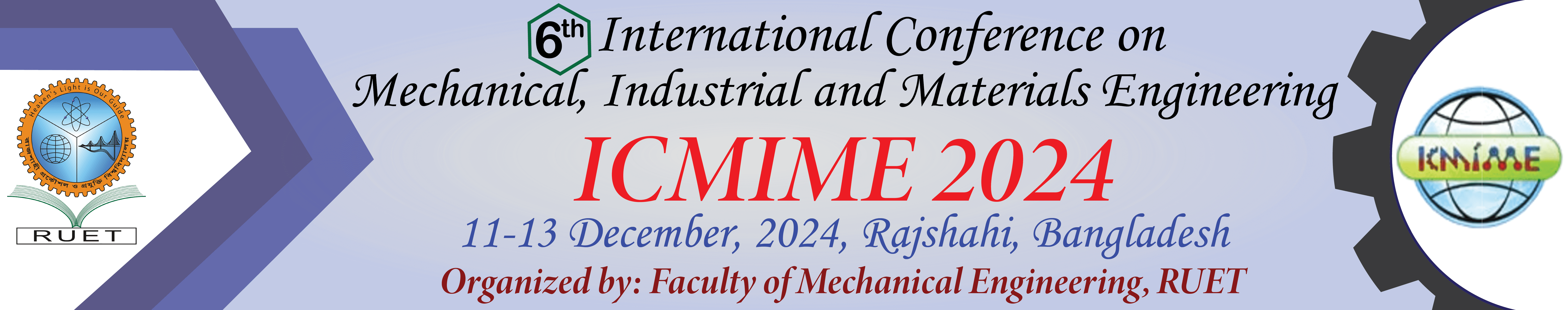 International Conference on Mechanical, Industrial and Materials Engineering banner